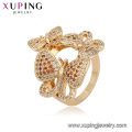 14921 Butterfly shape elegant ring design 18k gold color luxury jewelry zircon ring for girls